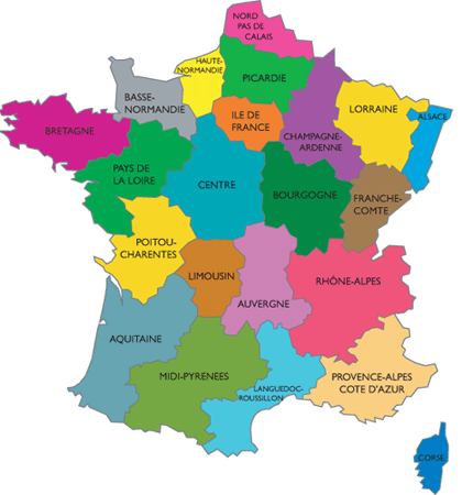 carte france region